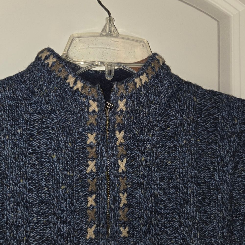 Woolrich Blue Quarter Zip Cozy Sweater - Picture 6 of 11